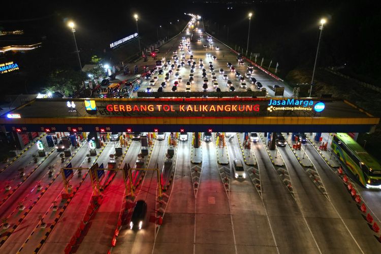 Ilustrasi penerapan sistem one way di jalan tol