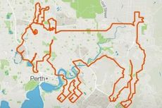 Bersepeda 202 Km Keliling Perth Bikin Rute Berbentuk Kambing