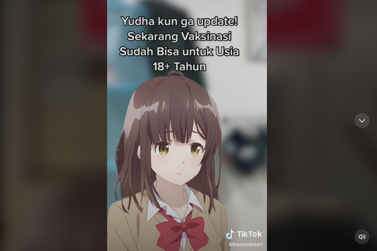 Dalam rangka mengampanyekan vaksinasi Covid-19 untuk usia 18 tahun ke atas, Kemenkes membuat konten TikTok yang menampilkan sosok Ogiwara Sayu, karakter remaja perempuan dari anime Higehiro.