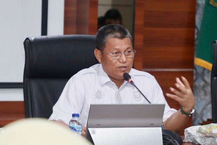 Sekretaris Daerah (Sekda) Kota Batam Firmansyah saat membuka Sosialisasi Penyusunan Rencana Penanggulangan Bencana Daerah (RPBD) di Kantor Wali Kota Batam, Kepulauan Riau, Selasa (5/5/2026).