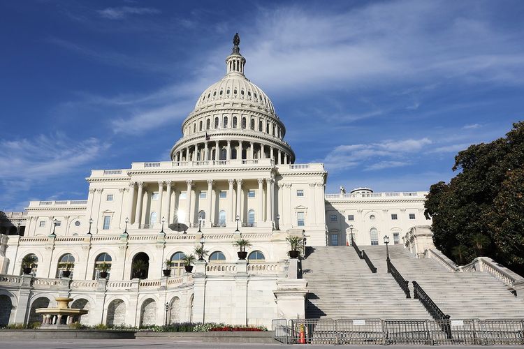 Ilustrasi gedung Capitol Hill di AS. 