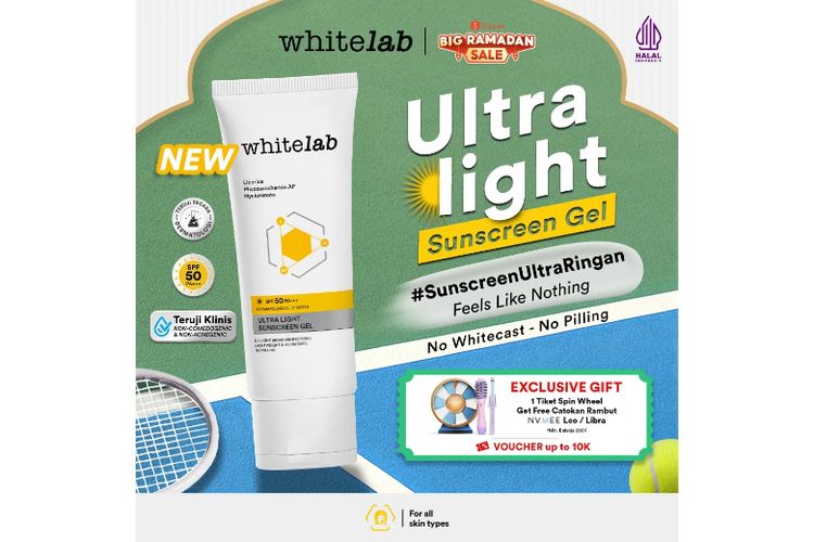 Whitelab UV Shield Tank Sunscreen Gel SPF50 PA++++