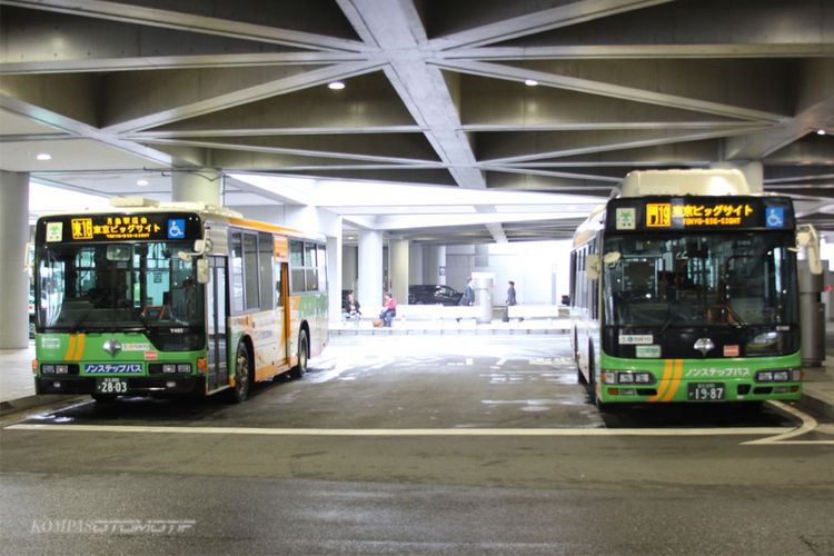 Tersedia bus di sekitaran wilayah Tokyo Motor Show.