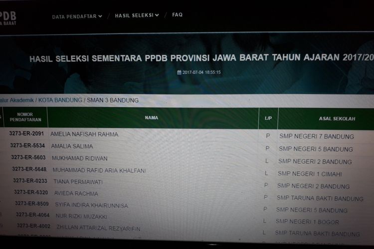 Ilustrasi. PPDB Jawa Barat tahun 2017.