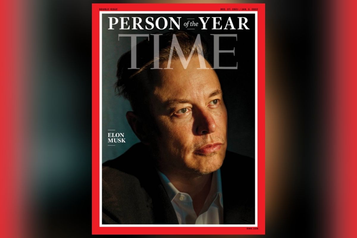 Elon Musk jadi sampul Majalah Time sebagai sosok 2021 Person of The Year.