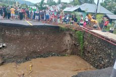 Pemotor Korban Tanah Ambles di Jembatan Monano Belum Ditemukan