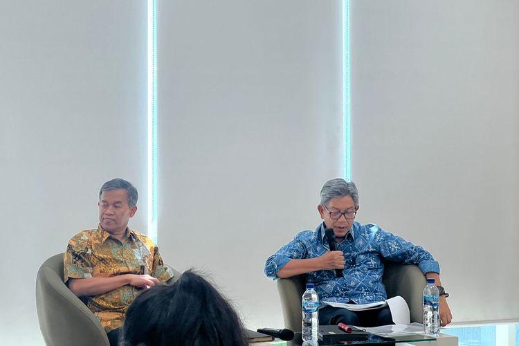 Ketua Satuan Tugas (Satgas) Pelaksanaan Pembangunan IKN Danis H Sumadilaga dalam konferensi pers di Jakarta, Jumat (18/8/2023).