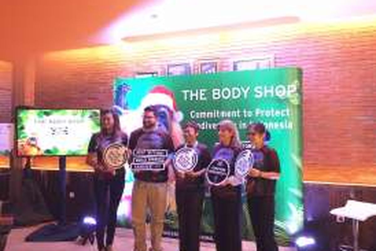 Konferensi pers The Body Shop Indonesia dalam rangka menyelamatkan Hutan Batang Toru Sumatera, di Jakarta, Kamis (16/11/2016). 