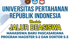 Pendaftaran Beasiswa S2-S3 Unhan 2026 Dibuka 1 April, Ini Syaratnya