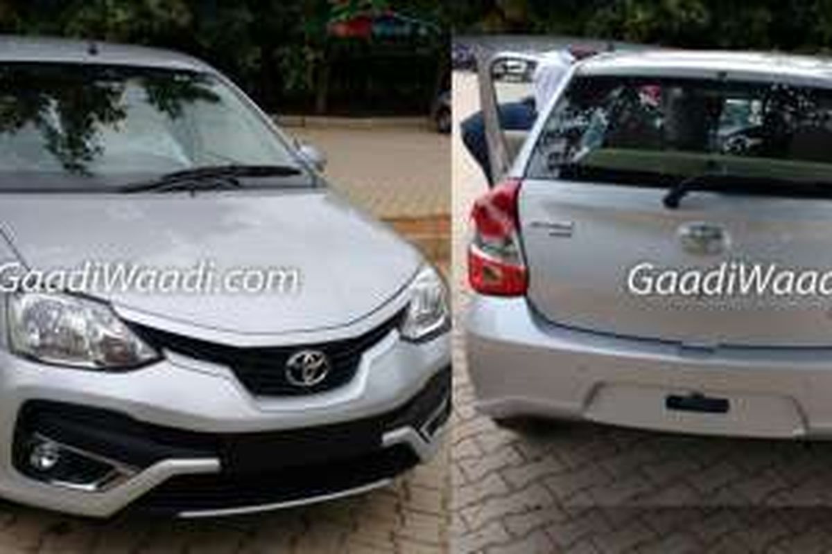 Tampang Toyota Etios facelift di India.