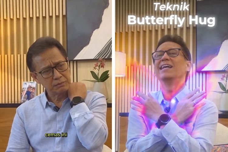 Tangkapan layar akun Instagram Budi Gunadi Sadikin @bgsadikin. Menkes Budi Gunadi Sadikin membagikan teknik sederhana bernama Butterfly Hug untuk membantu menenangkan diri saat cemas.