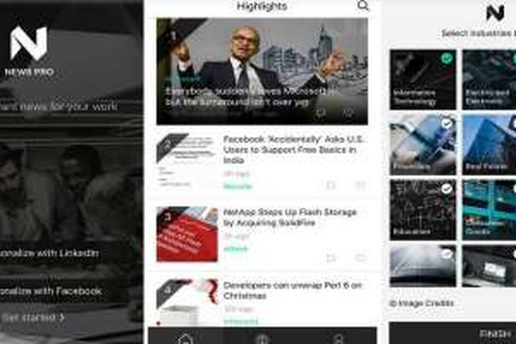News Pro, aplikasi berita dari Microsoft untuk pengguna iOS