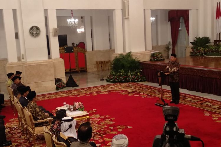 Suasana peringatan nuzulul quran di Istana Negara, Jakarta, Selasa (21/5/2019).