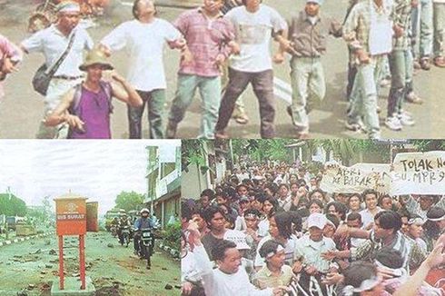 Kerusuhan Mei 1998 di DI Yogyakarta, dari Peristiwa Gejayan hingga Pisowanan Ageng