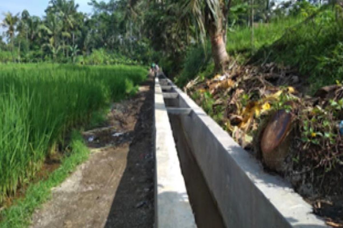 Salah satu kegiatan RJIT dengan memperbaiki saluran irigasi yang dilakukan Kementan.
