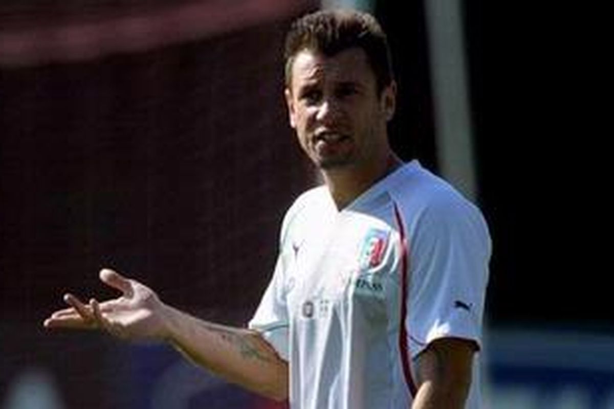 Penyerang Italia, Antonio Cassano. 