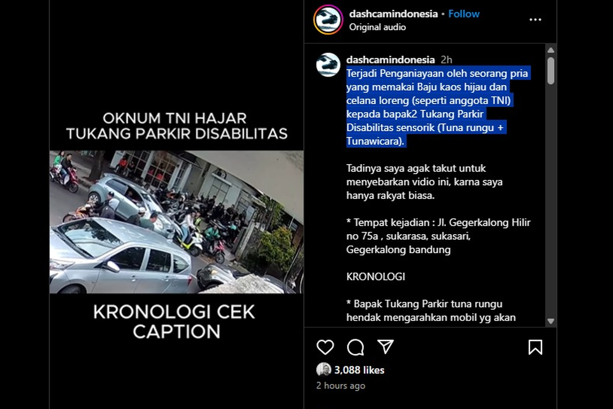 Pria di Kendari Ditusuk Gara-Gara Rp5 Ribu Parkir, Ternyata Anggota TNI