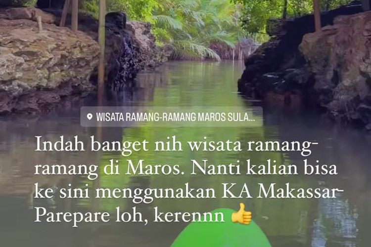 Tangkapan layar unggahan cerita di Instagram Menhub Budi Karya Sumadi @budikaryas pada Sabtu (4/3/2023).