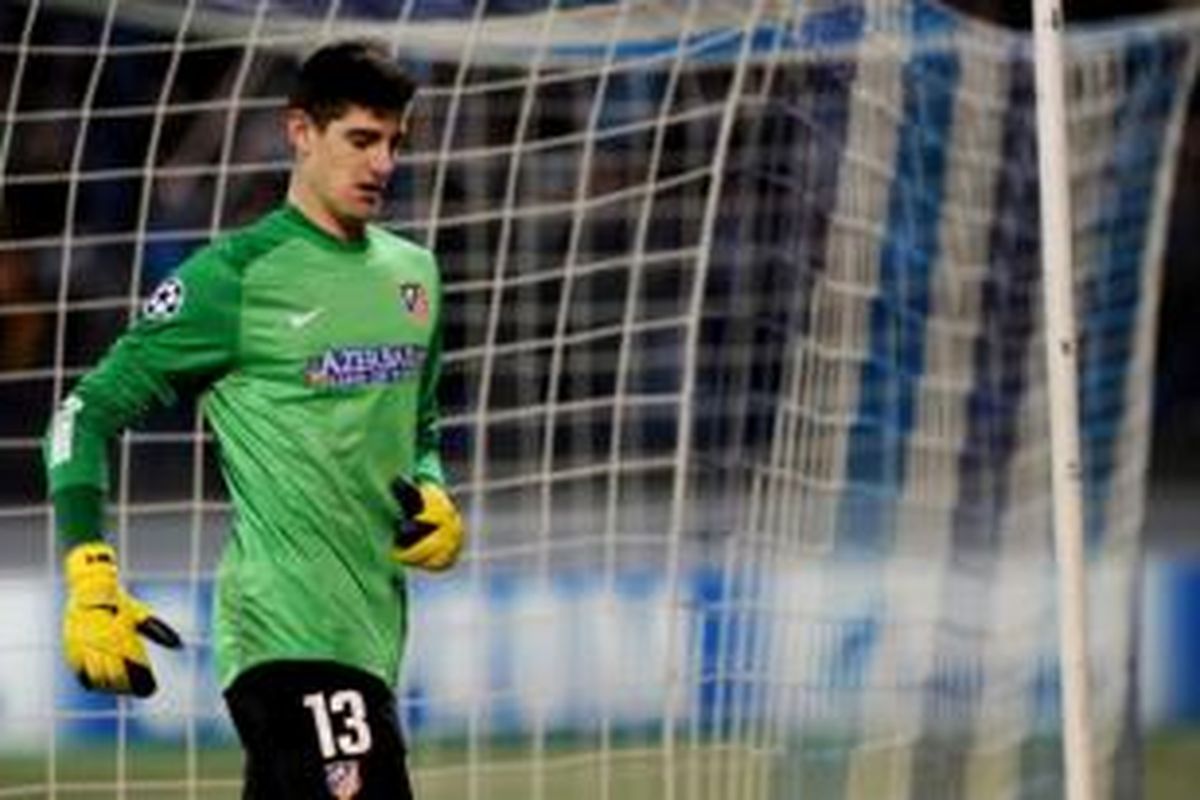 Kiper Chelsea yang sedang dipinjam Atletico Madrid, Thibaut Courtois.