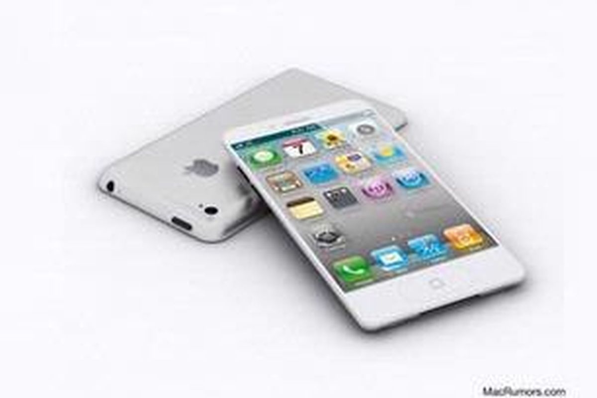 Rekaan iPhone 5 yang dilansir situs MacRumors.