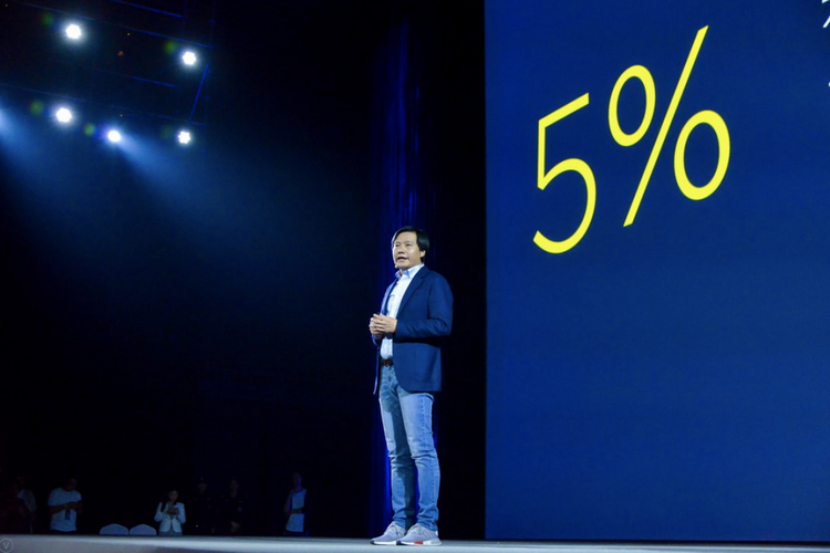 CEO Xiaomi, Lei Jun, mengumbar janji hanya akan ambil untung 5 persen dari penjualan produk.