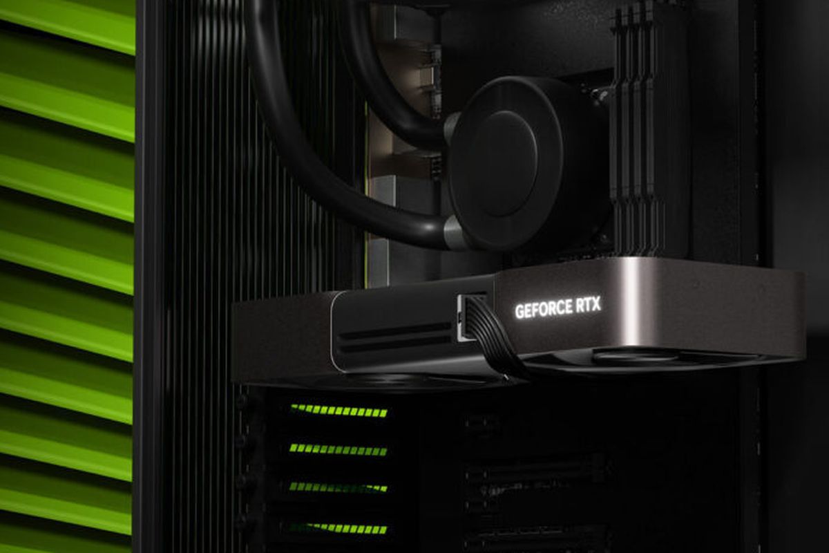 Ilustrasi Nvidia GeForce RTX 5090D V2.