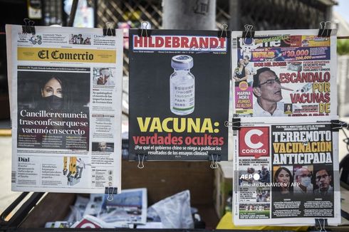 Skandal Vaksinasi Rahasia Ratusan Pejabat Terbongkar, Sejumlah Menteri Peru Mengundurkan Diri