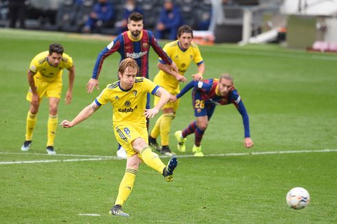 Barcelona Vs Cadiz, Gol Alex Fernandez Buyarkan Kemenangan Messi dkk