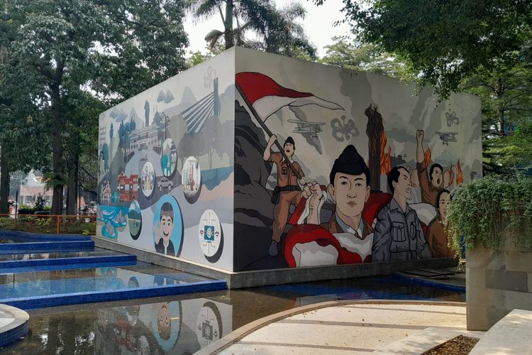 Ilustrasi Mural di Taman Sejarah Bandung