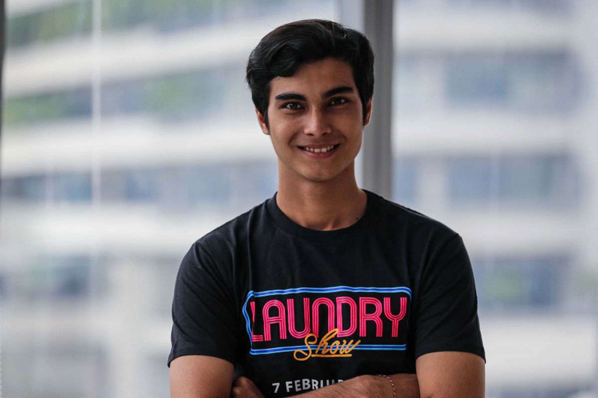 Cinta Brian berpose saat media visit film Laundry Show di Menara ι, Palmerah, Jakarta Barat, Rabu (23/01/2019). Melibatkan sejumlah stand up comedian dan pelawak, film Laundry Show ini akan tayang pada 7 Februari 2019 mendatang.