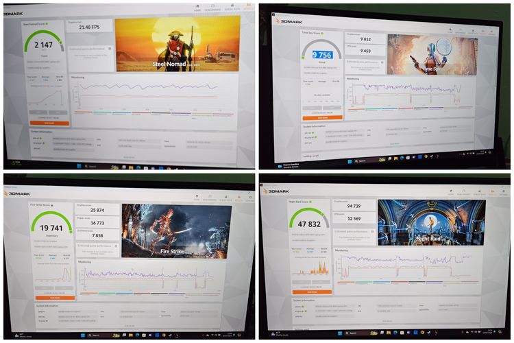 Hasil benchmark 3DMark laptop gaming Infinix GT Book.