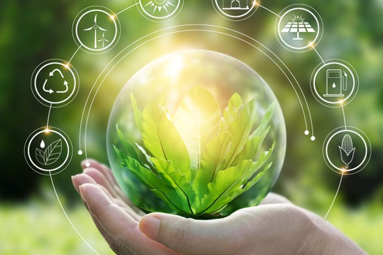 Ilustrasi energi baru dan terbarukan (EBT). 