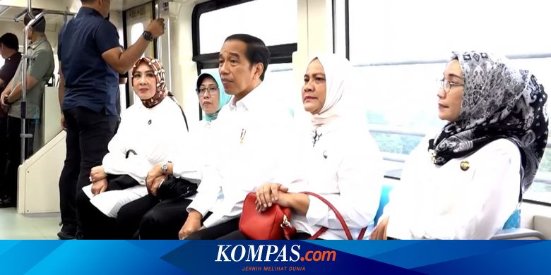 Resmikan LRT Jabodebek, Jokowi Naik LRT Bareng Para Menteri Kabinet Indonesia Maju