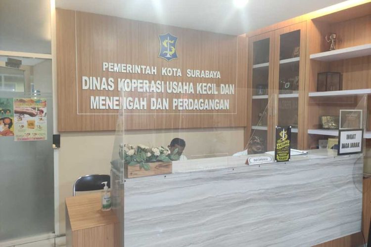 Kantor Dinas Koperasi Usaha Kecil dan Menengah dan Perdagangan Kota Surabaya.