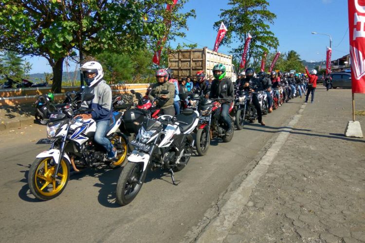 Astra Motor Yogyakarta ajak komunitas CB150R turing ke Teluk Penyu