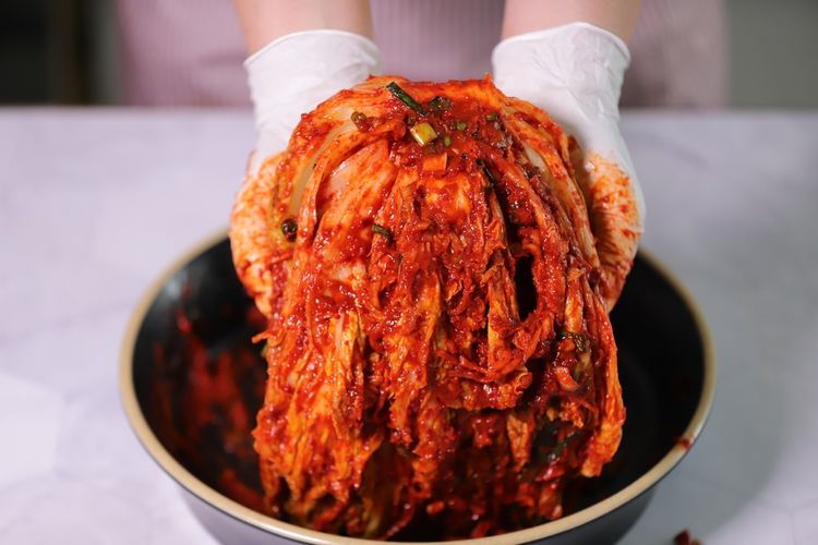 Ilustrasi kimchi korea.
