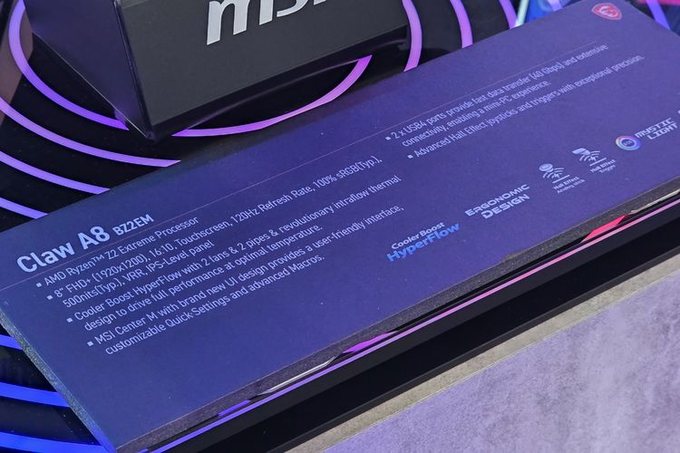 Deskripsi produk MSI Claw A8.