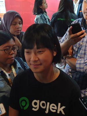 Chief Food Officer Gojek Group, Catherine Hindra Sutjahyo, saat ditemui KompasTekno di Jakarta, Kamis (19/9/2019)