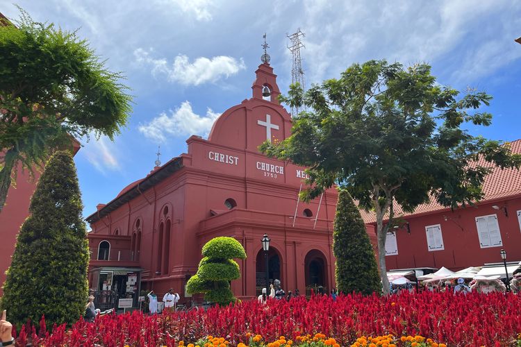 Potret Gereja Christ, gereja di kawasan Req Square Melaka, Sabtu (4/10/2025). 