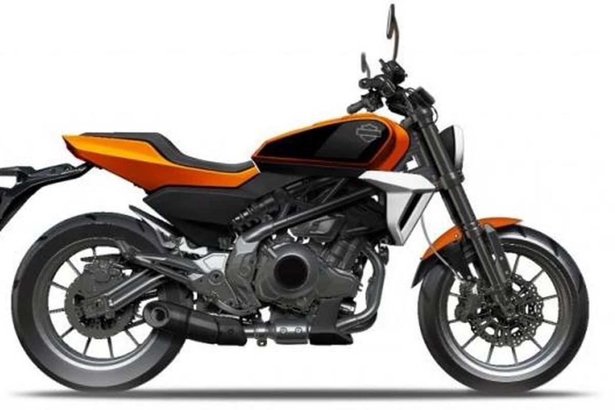 Sketsa motor mid-size dari Harley Davidson