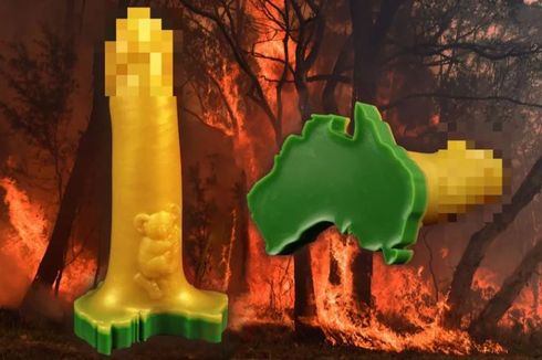 Dildo Unik Berbentuk Peta Australia untuk Menyumbang Dana Kebakaran