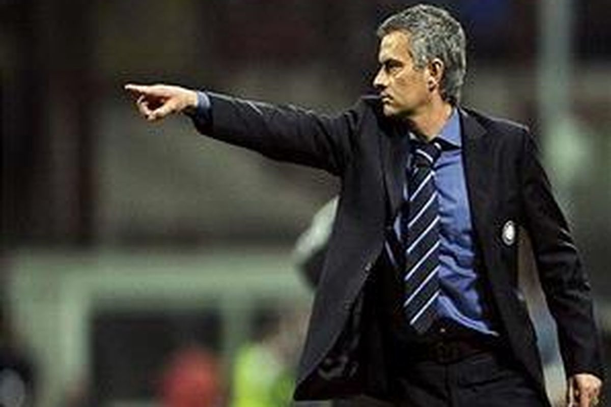 Pelatih Inter Milan, Jose Mourinho.