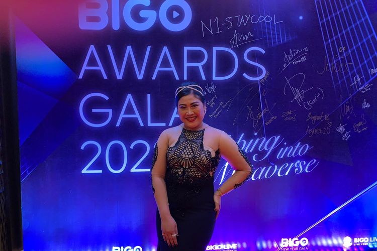 Boiyen saat ditemui wartawan di acara Bigo Awards Gala 2022 di kawasan Kuningan, Jakarta Selatan, Kamis (27/1/2022). 