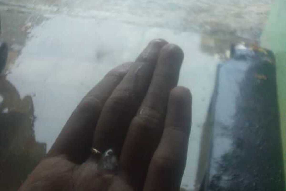 Hujan es di wilayah Nganjuk, Foto: Istimewa