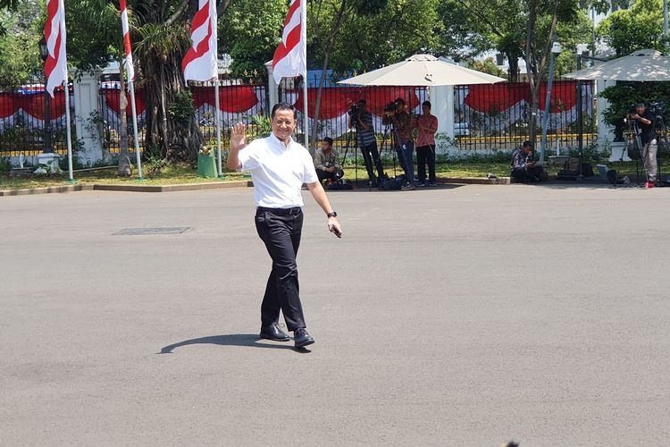 Politisi PDI-P Juliari Batubara di Istana, Selasa (22/10/2019).