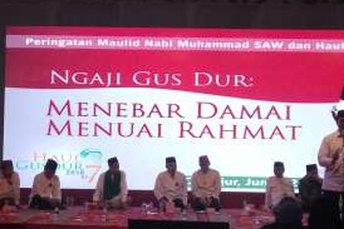 Calon wakil gubernur DKI Jakarta, Sandiaga Uno saat diacara haul ke 7 mantan Presiden RI, Abdurrahman Wahid atau Gus Dur di kawasan Ciganjur, Jakarta Selatan, Kamis (23/12/2016).