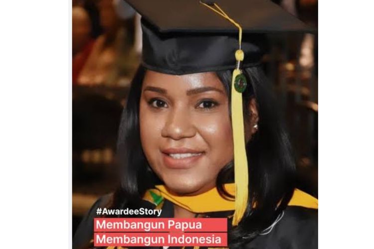 Maria Jochu, lulusan IPDN dari Papua yang mendapatkan beasiswa LPDP untuk studi ke Amerika Serikat. 