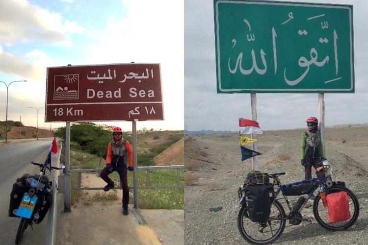 Abdul Rahman (35) warga Bandar Lampung yang tiba di Mekkah dengan menempuh perjalanan mengendarai sepeda, beberapa waktu lalu. Abdul menempuh jarak lebih dari 12.000 KM dan 11 negara untuk tiba di Mekkah.