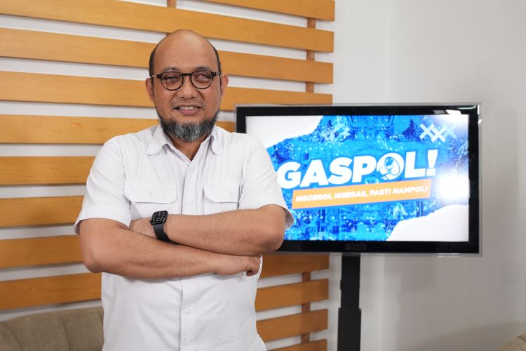 Wakil Kepala Satgassus Pencegahan Korupsi Polri Novel Baswedan ketika menghadiri acara GASPOL! Kompas.com, Rabu (2/8/2023)