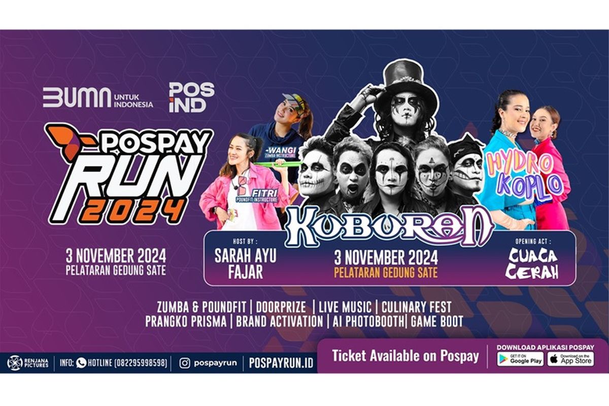 Pospay Run 2024 menjadi bagian dari perayaan HUT Ke-278 Pos Indonesia.